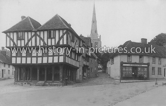 Guildhall and Church Thaxted, Essex. c.1910